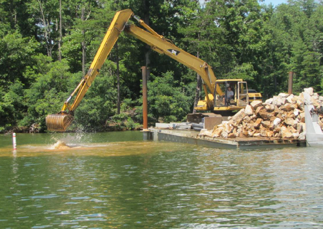 A artificial rock reef