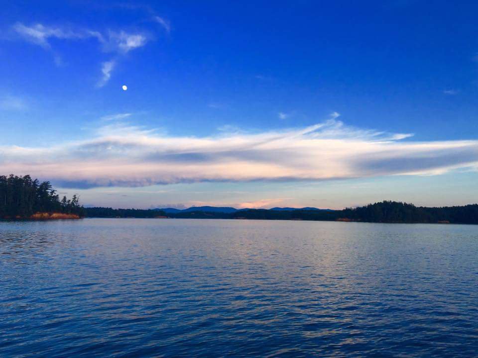 Moon over Lake James